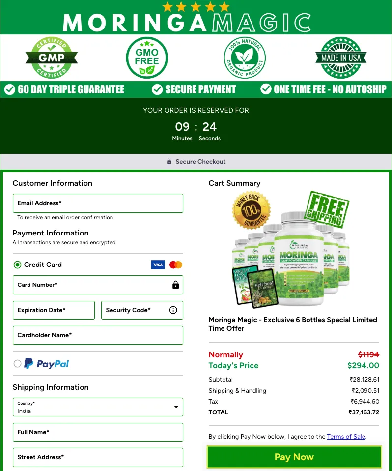Moringa Magic Order Form